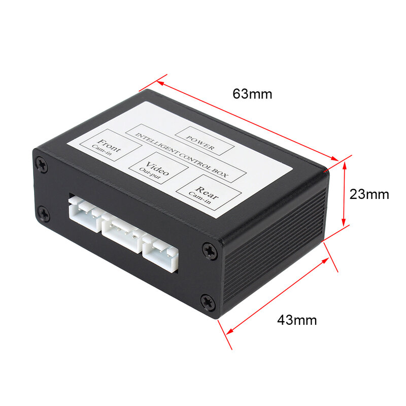 Car Parking Camera Video Channel Converter Front And Rear View Two-Way Control Box With Manual Switch