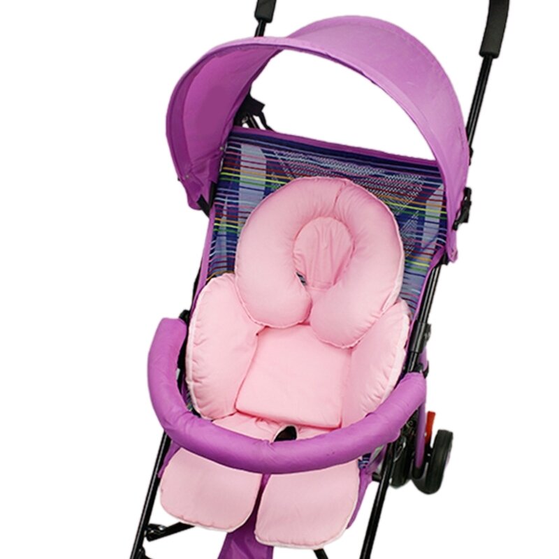 Capa assento universal com inserção assento, tapete algodão multifuncional para carrinhos bebê, assentos carro