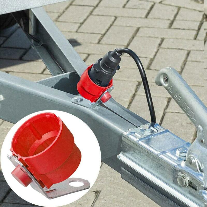 Universal Parking Cover Trailer Plug Holder For 13 Pin Plugs Accessory Bracket Secure Connector Bracket Protection Drawbar