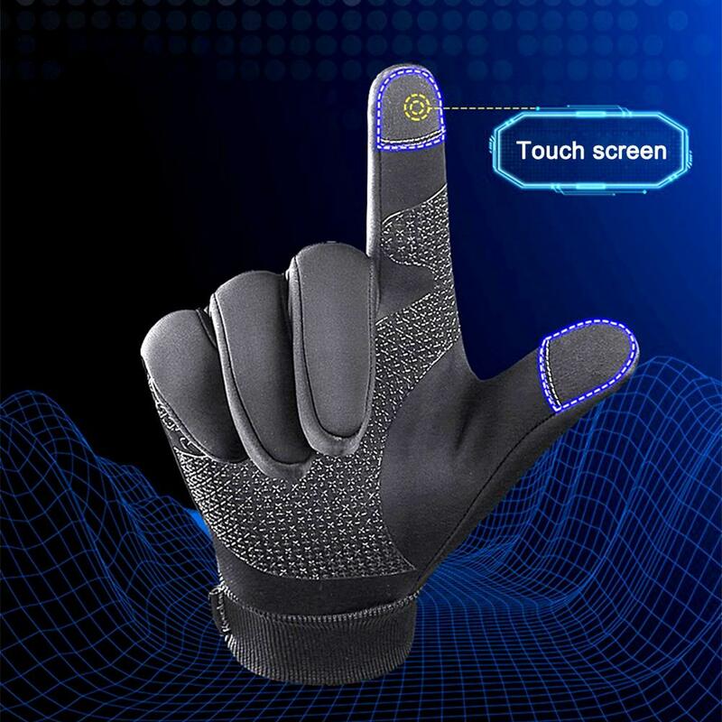1 Pair Snow Gloves Warm Thermal Comfortable to Wear Shock-Absorbing Touch-screen Friendly Cycling Gloves for Sport