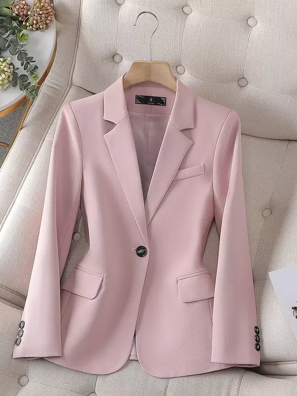 Baumwolle Frauen Anzug Blazer 1 Stück Jacke weibliche Frühling Büro Dame Business Arbeit tragen Mode Mädchen Mantel formelle Ballkleid