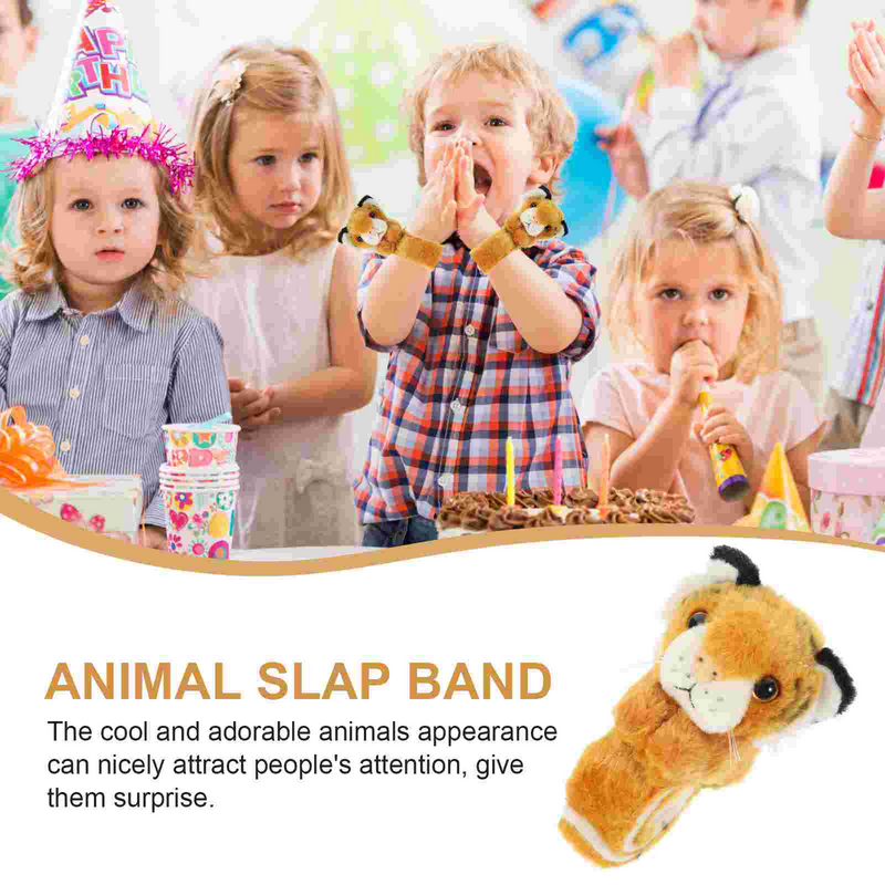 Cartoon Slap Bracelet Stuffed Animal Wristband Plush Toy Kids Favor Baby Shower Birthday Party Supplies