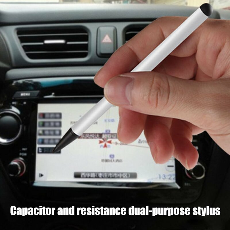 Pen Stylus layar sentuh multifungsi, pena Stylus Universal 2-in-1 tahan sentuh kapasitif untuk ponsel pintar warna acak 2024