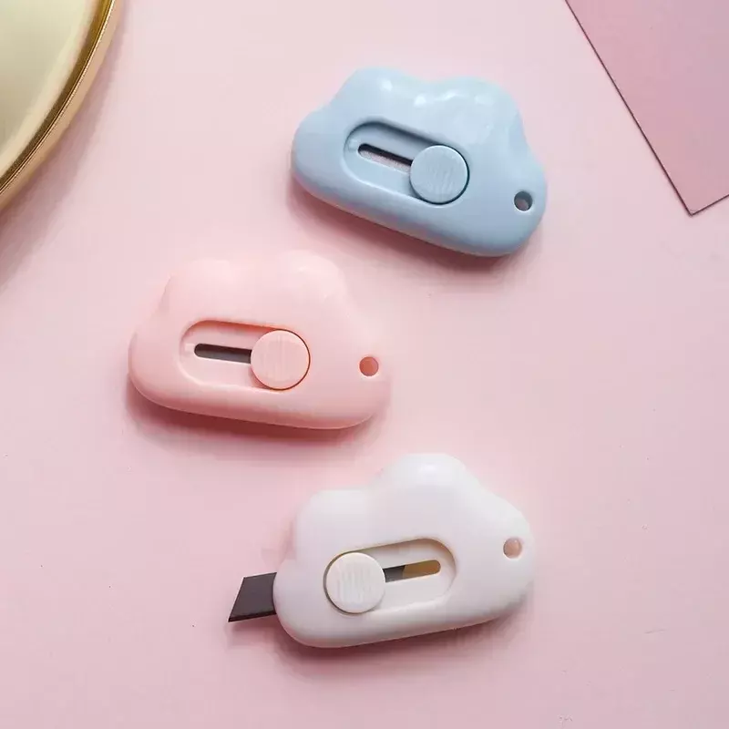 Cute Rabbit Cloud Color Mini Portable Utility Knife Paper Cutter Cutting  Razor Blade Office Stationery  Supplies