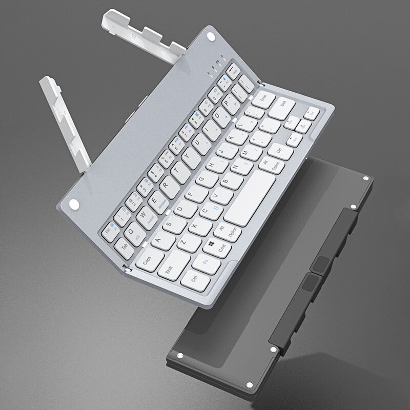 Bezprzewodowa składana klawiatura Bluetooth klawiatura z touchpadem dla Windows, Android, IOS, telefon, wielofunkcyjny przycisk Mini klawiatura