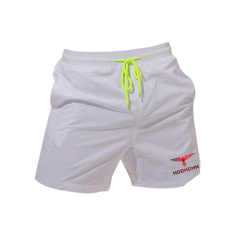 Pantaloncini Casual estivi con stampa di marca hddhh pantaloni sportivi da Fitness pantaloni da spiaggia con coulisse elastici a vita alta da uomo