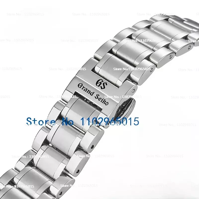 Strap Steel Strap Men's Original GS Large Seiko Elegant Solid Stainless Steel Steel Butterfly Clasp Watch Chain