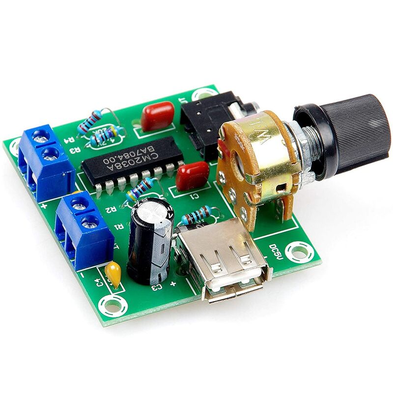Papan Amplifier daya Mini, penguat Audio daya USB dua saluran PM CM2038 5V 5W + 5W HiFi