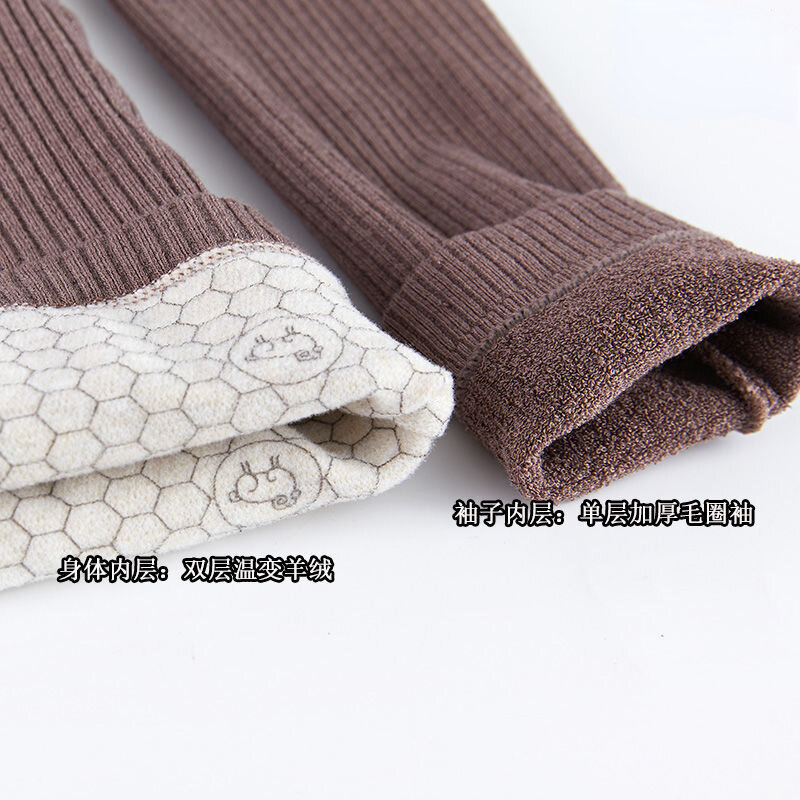 Grande redondo u-neck quadrado-pescoço quente fino roupa interior feminina outono e inverno cor sólida camisa de fundo com rosca de algodão