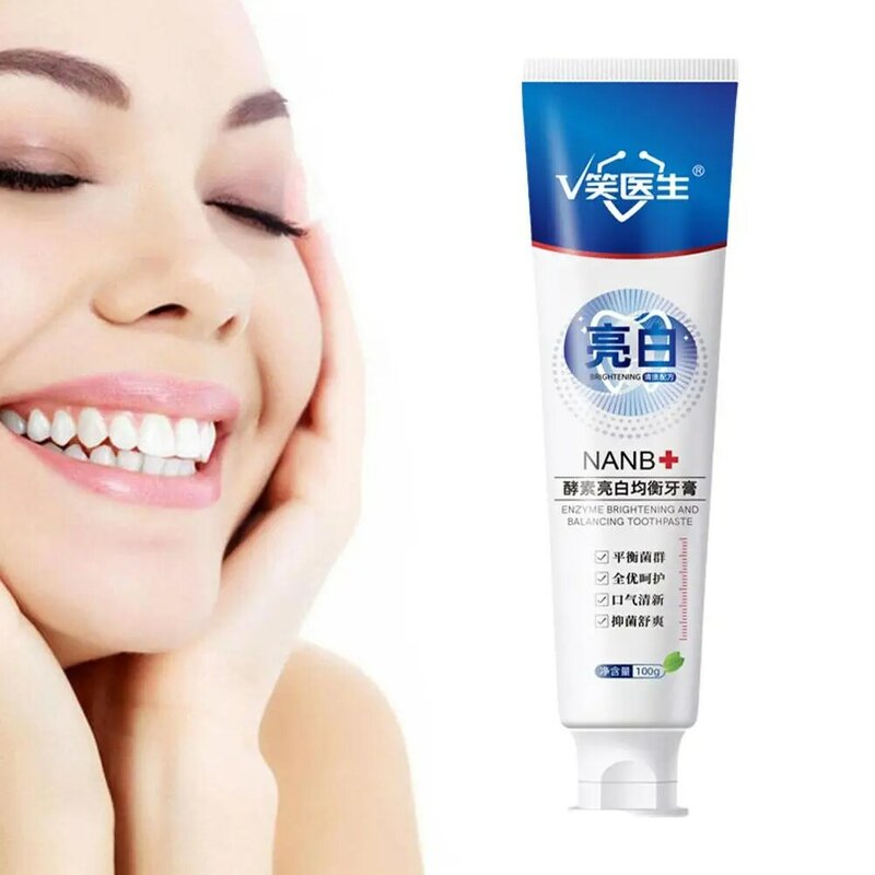 ยาสีฟันมูสฟอกสีฟัน100กรัมทำความสะอาดฟันขาวแบบล้ำลึกคราบฟันฟอกสีฟันช่วยขจัด U0Z6