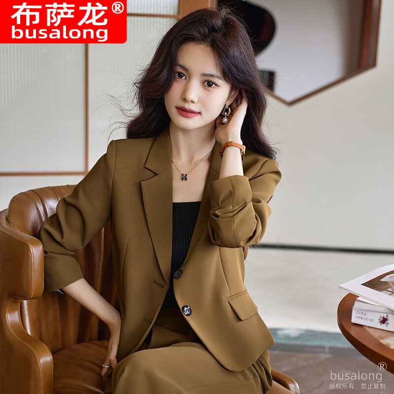 Suit Jacket for Women Autumn and Winter New Leisure Commute Staff High-End Business Suit Work Clothes Formal Wear Small Suit
