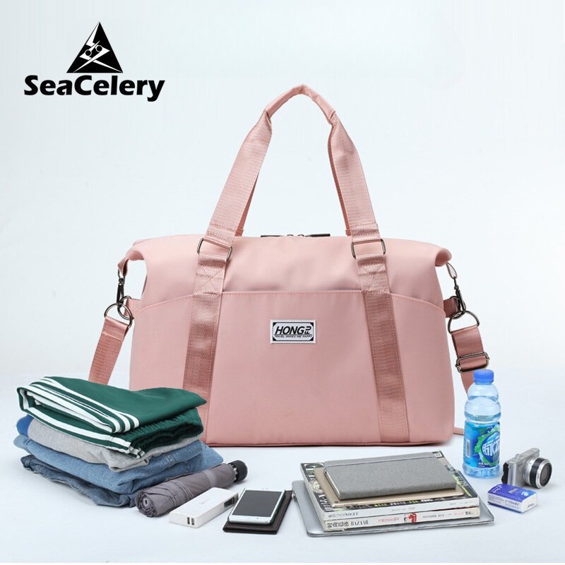 Женские сумки, сумки для путешествий в комплекте с чемоданом, Вместительная дорожная сумка-тоут, водонепроницаемые сумки через плечо, сумка для фитнеса и йоги