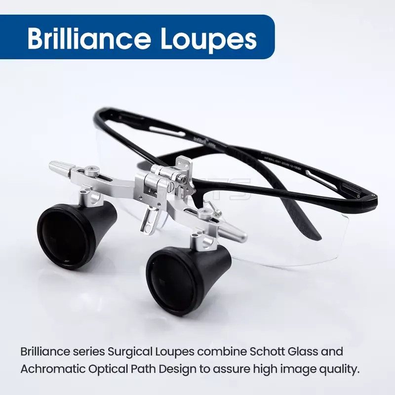 Brand State-of-the-Art Brilliance Dental Loupes Aerospace Alloy Design Superior Schott Lenses, Enhanced Durability & Clarity