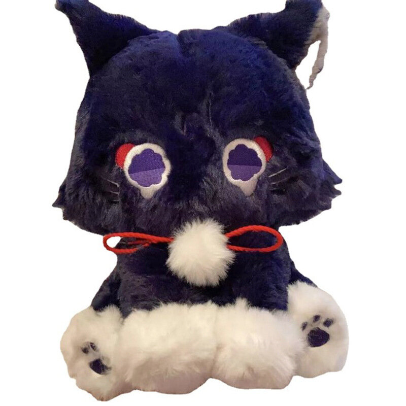 애니메이션 Scaramouche 고양이 귀여운 봉제 인형 원신 임팩트 방랑자 애완 동물 코스프레 인형 베개 장난감 생일 선물, 22cm