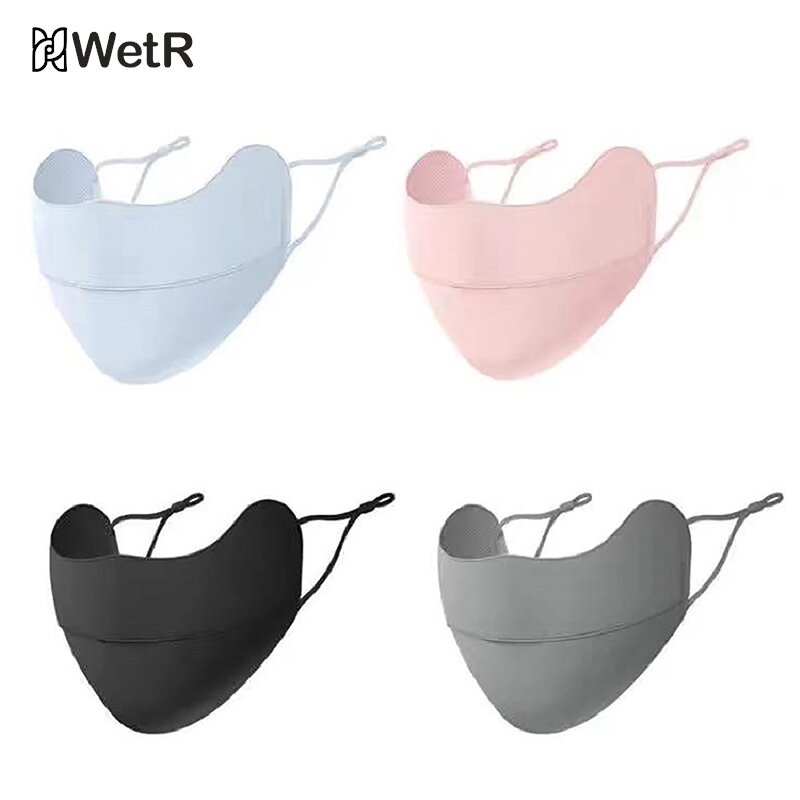Outdoor Ice Silk Sunscreen Mask Women Summer Anti-UV Quick-drying Face Cover Scarf Breathable Neck Protection Hang Ear Headband