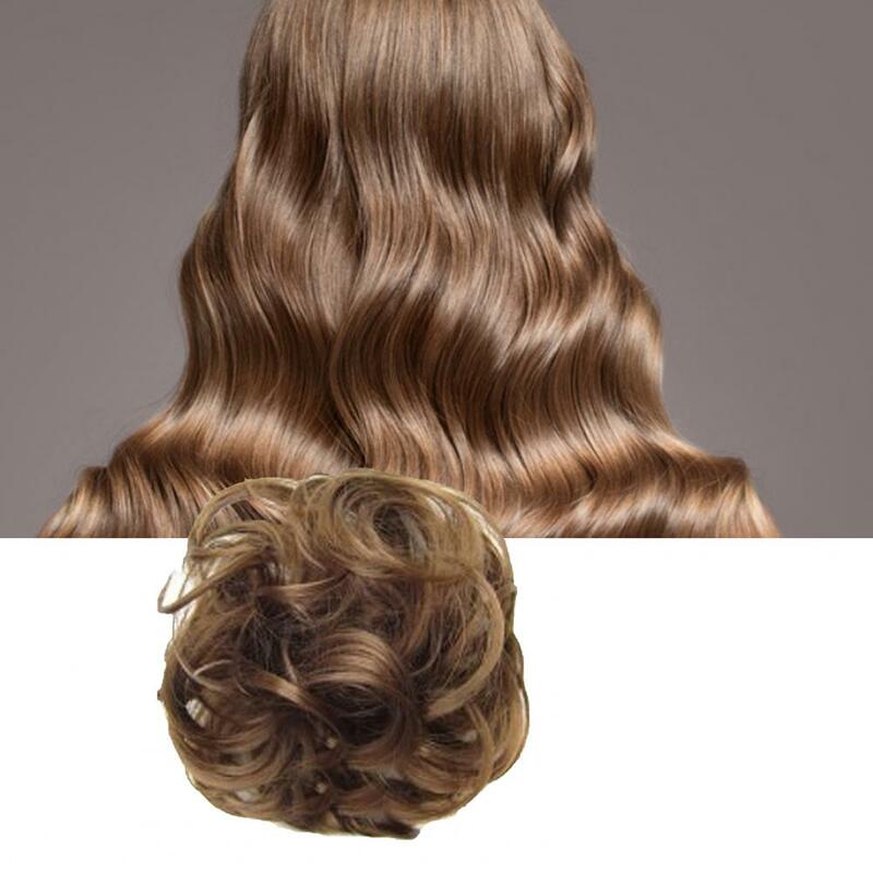 Пучок для волос диаметром 15 см, универсальный кудрявый женский пучок для волос, удлинитель для путешествий, шоппинга, свидания, шиньон, нечистоплотный кудрявый эластичный пучок для волос