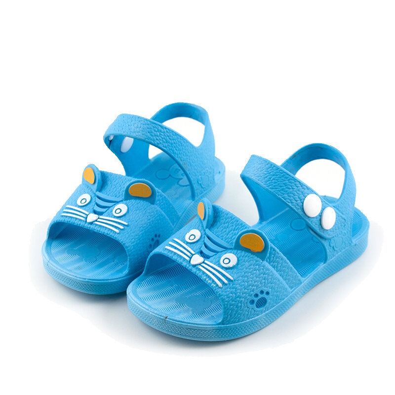 Летние детские сандалии для маленьких девочек, мягкие Нескользящие туфли принцессы, детская пляжная обувь карамельных цветов, повседневные римские тапочки для мальчиков
