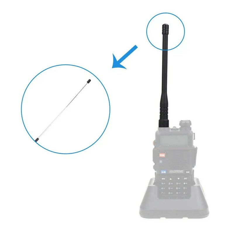 Baofeng-antena telescópica UHF para SMA-F, Radio de 400MHZ, UHF, UV-S9, UV-5R, UV9R, 9 vías RPLUSTwo