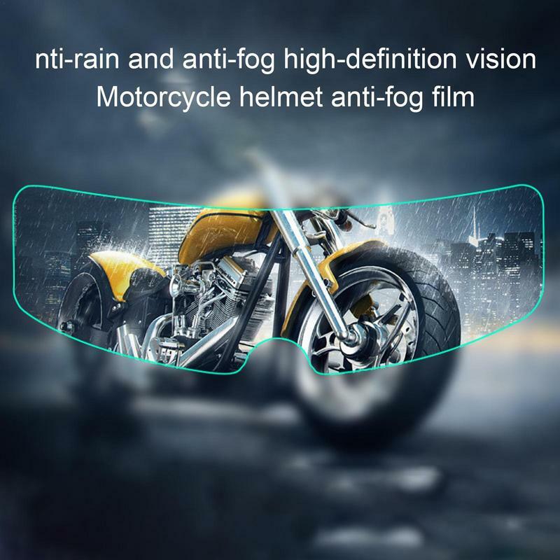 Stiker helm motor Anti kabut, tahan air, motor, lensa anti-kabut, Film tambalan Bening, pelindung matahari untuk helm sepeda motor