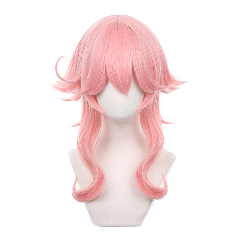 Gioco Genshin Impact Cosplay Dori parrucca capelli lunghi rosa 50cm capelli resistenti al calore ragazze donne parrucche per feste di Halloween Dori Cosplay