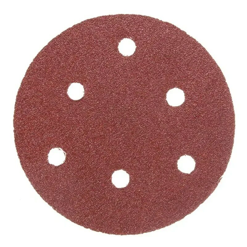 10 pçs 125mm forma redonda discos de lixamento folha lixa 8 buraco lixadeira polimento almofada 80/180/240/320/1000/1500/2000/grão