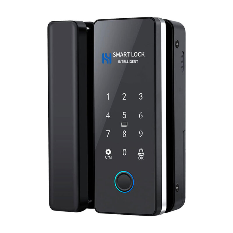 Смарт-телефон Hahalock APP со сканером отпечатков пальцев, Bluetooth, Раздвижная стеклянная дверь, смарт-замок, электронный IC-замок с записью посещаемости