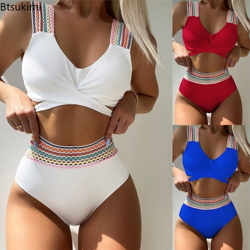 2024 seksowne białe Bikini damskie stroje kąpielowe Push Up damski strój kąpielowy kostiumy kąpielowe Bikini zestaw kostiumów kąpielowych