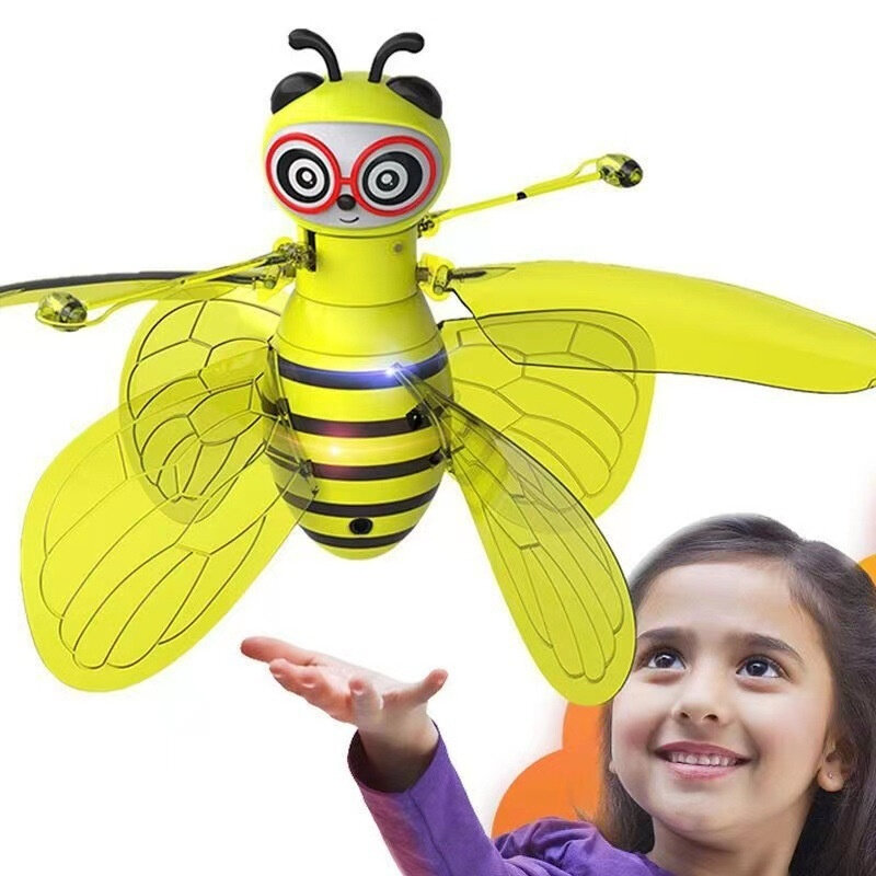 Flying Bees New Exotic Toy Rechargeablelevitating Remote Control Yellow Pink Animal Birthday Gift For Children