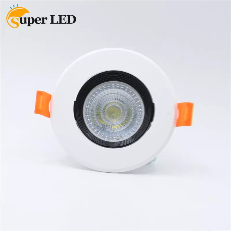 LED bulbo oculare plastica 6W MR16 GU10 Downlight involucro telaio soffitto Down Light Lampu Siling rotondo bianco nero