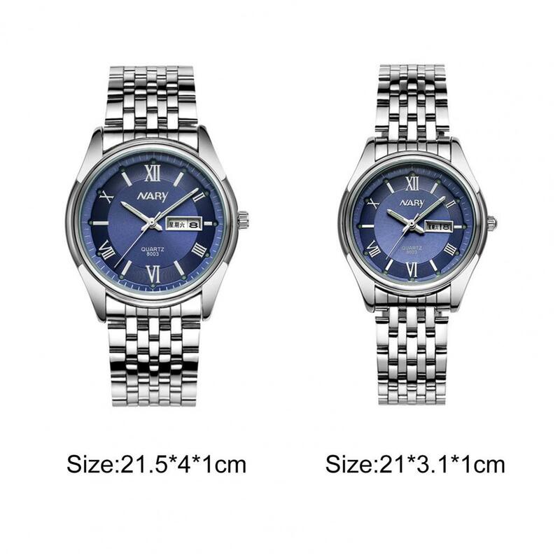 Stylowy zegarek ze stalowym paskiem zegarek na rękę na co dzień zegarek Unisex odporny na imprezę