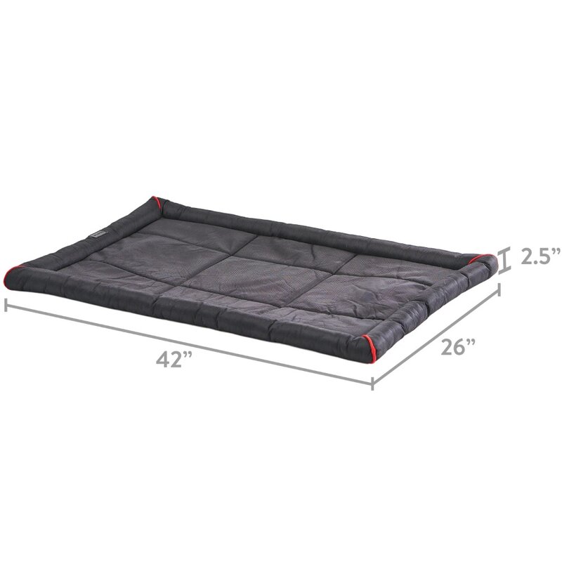 Durable & Water-Resistant Dog Crate Mat, Black, 24"