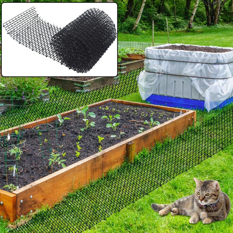 2M Dog/Cat Scat Mat Animal Deterrent Repellent Plastic Scarer-Spike Tool ​Polypropylene Anti-Cat Mat Household Garden Tools