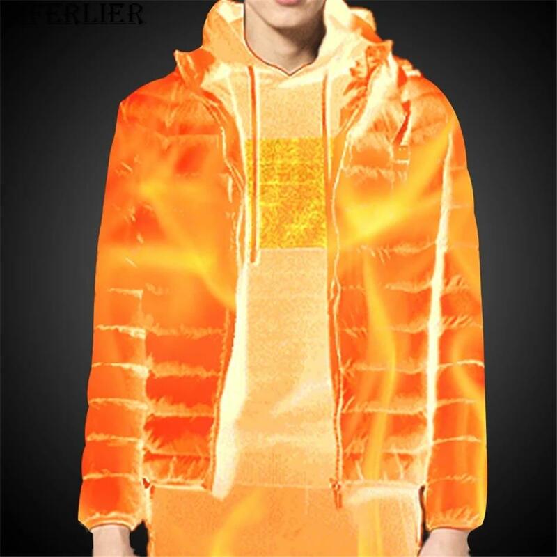 남성용 USB 난방 재킷, 따뜻한 온열 파카, 11 구역 난방 재킷, 방수 따뜻한 재킷 코트, 플러스 사이즈 5XL