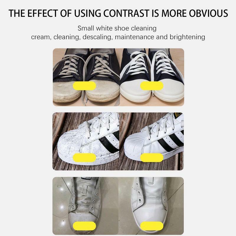 Home Decontamination Cream Shoes Yellow Stain Remover With Sponge 300g White Shoe Cleaner Cream Shoes Decontaminate Solid Paste