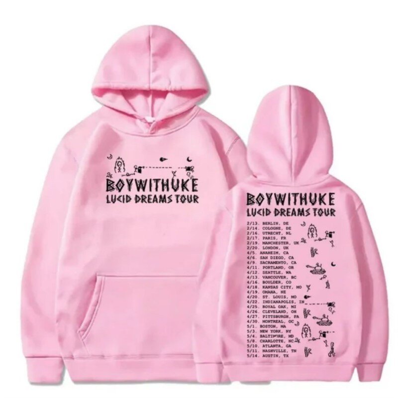 BoyWithUke Hoodie Lucid Dreams World Tour Merch For Men/Women Unisex Winter Long Sleeve Sweatshirt Streetwear