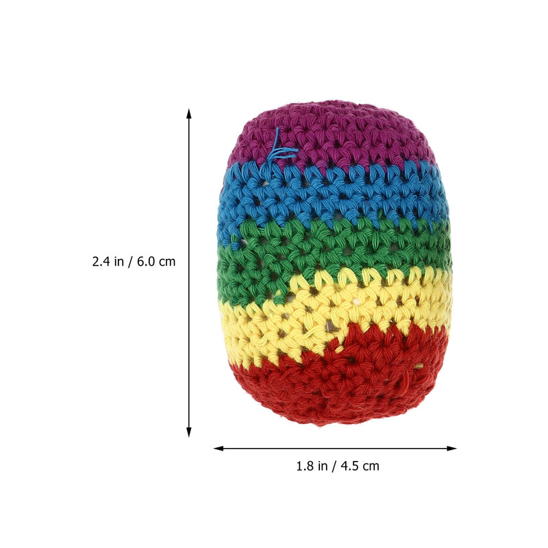 5Pcs Hacky Balls Crochet Knitted Sacks Kickballs Hand Woven Juggling Sacks For Home Shop Intellectual Development Wool Sandbag