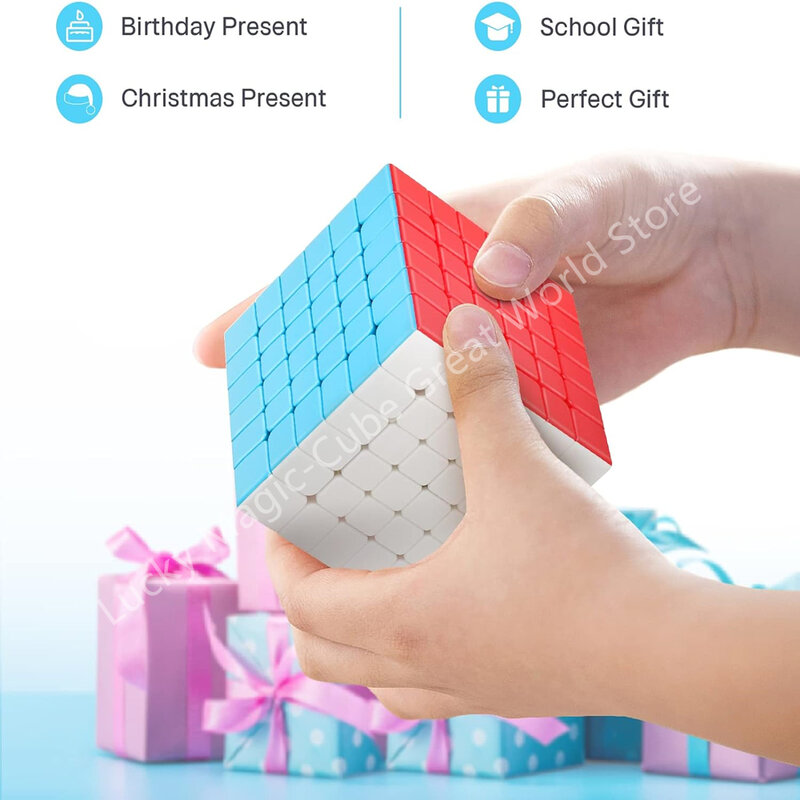 Qiyi 6x6 kecepatan Professional Magic Cube Puzzle tanpa stiker 6x6x6 mainan pendidikan kubus Magic Puzzle kubus