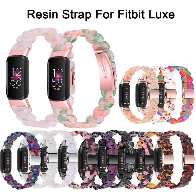 Resina pulseira cinta para Fitbit luxo banda, pulseira inteligente Loop, substituição do cinto, pulseira Correa