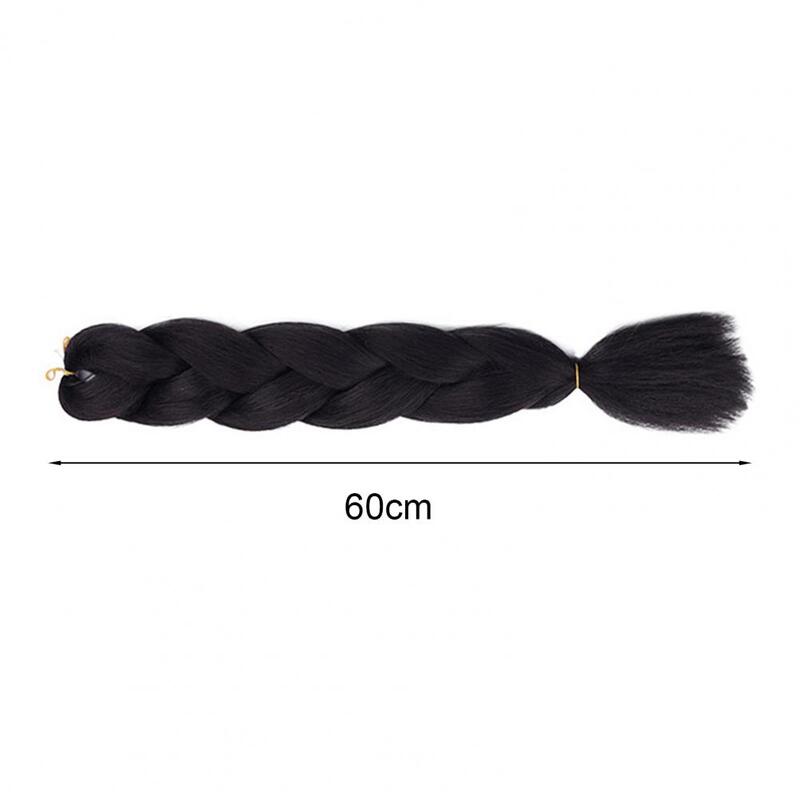 60cm Synthetic Hair Gradient Color Braid Wig Hip Hop Style Natural Pigtail Wig High-temperature Fiber Women Hairpiece Extensions