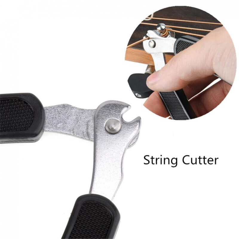 1Pc 3 In 1 Gitaar String Wisselaar Multifunctionele Gitaar Winder String Cutter Pin Puller Voor Gitaren Banjo Mandolines Accessoires