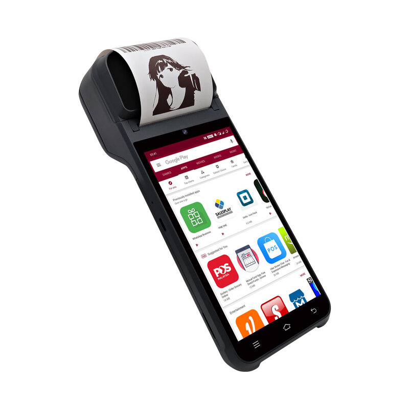 Handheld NFC Android POS, impressão integrada, HCC-Z92, 4G, 13, 58mm