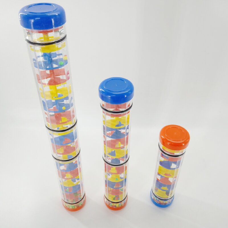Rain Stick Musical Toy Raindrop Sound for Kids Rain Stick Rainbow Hourglass Rain Rainmaker Baby Educational Nstrument Fun Toy