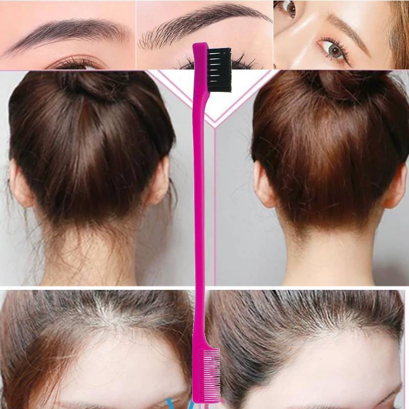 Edge Brush Double Side Edge Control Hair Comb Hair Styling Brush Salon Professional Accessories Eyebrow Brush