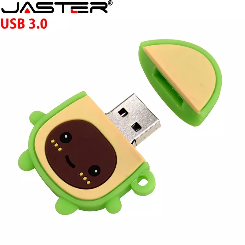 JASTER Usb 3.0แฟลชไดรฟ์น่ารัก Avocado สีเขียว USB แฟลชไดรฟ์ของขวัญ Pendrive 4GB 8GB 16GB 32GB GB 64GB หน่วยความจำ128GB Bulk ของขวัญ