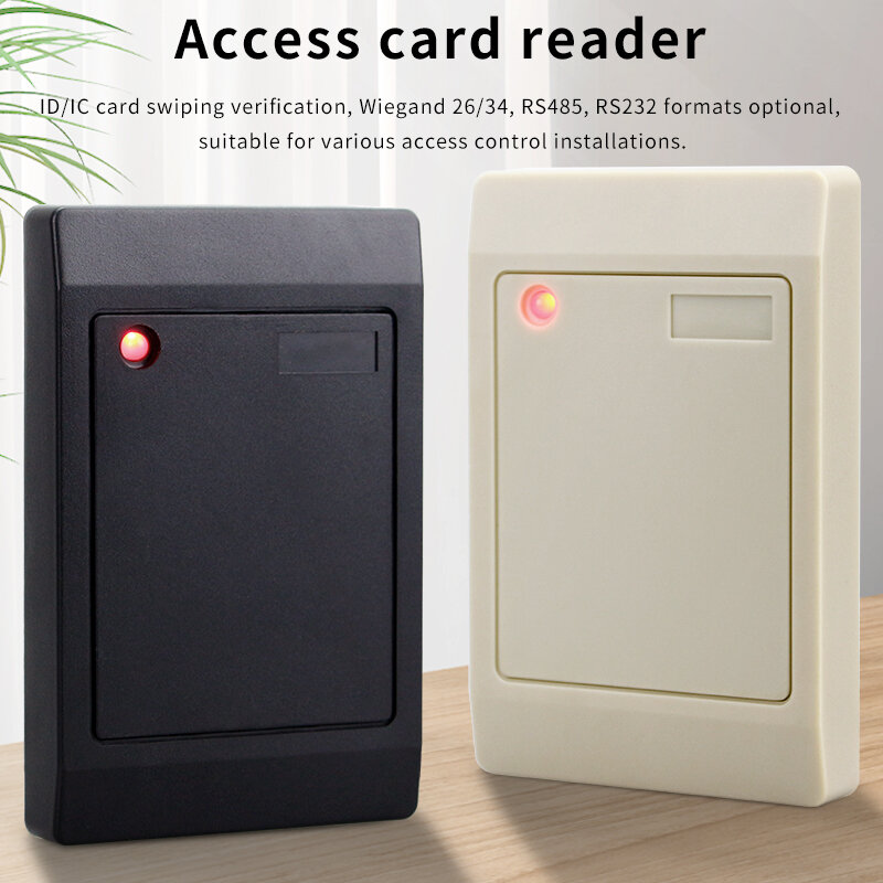 Wiegand26-Lector de tarjetas de acceso NFC, cepillo impermeable para exteriores, ID de 125Khz, tarjeta IC de 13,56 Mhz, lector de tarjetas RF de formato RS485 RS232