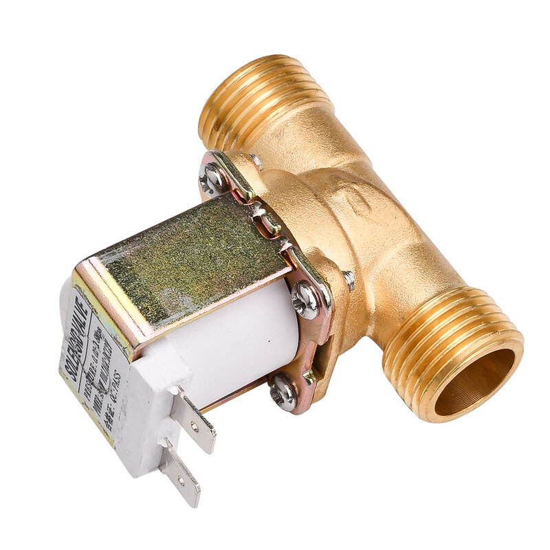 Interruptor de fluxo da entrada do ar da água para a válvula solar do calefator de água g1/2 brass brass bronze válvula solenóide elétrica n/c 12v 24v 220v