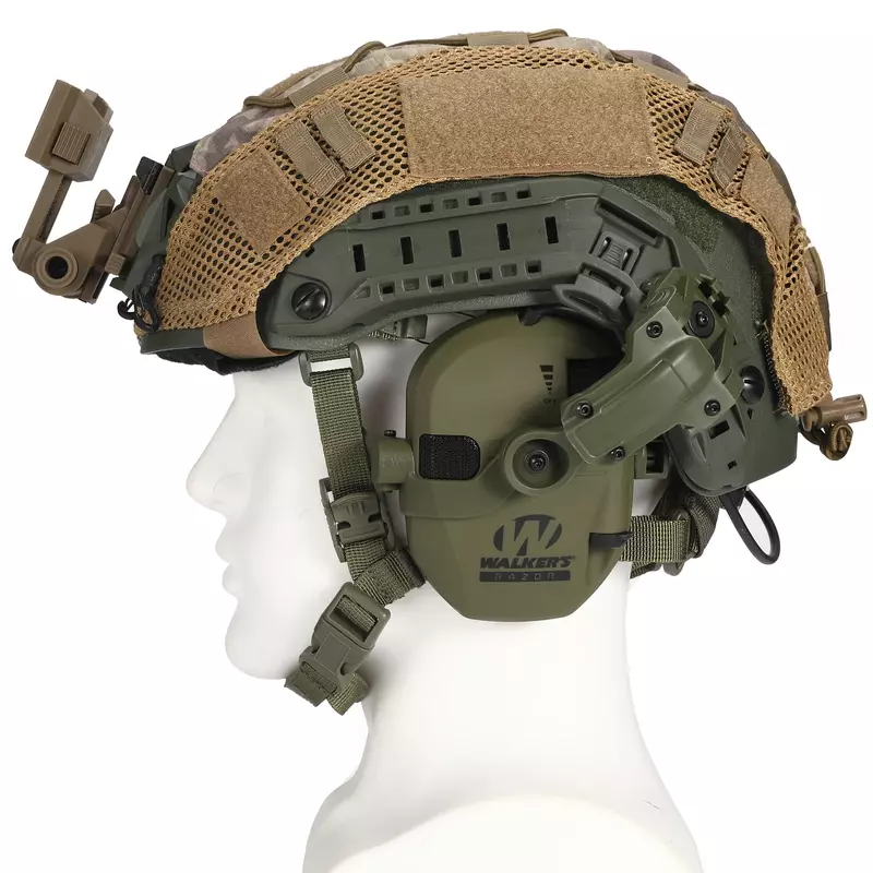 Orejeras de tiro del ejército, casco táctico, auriculares electrónicos, Protector auditivo, reducción activa de ruido, auriculares de caza