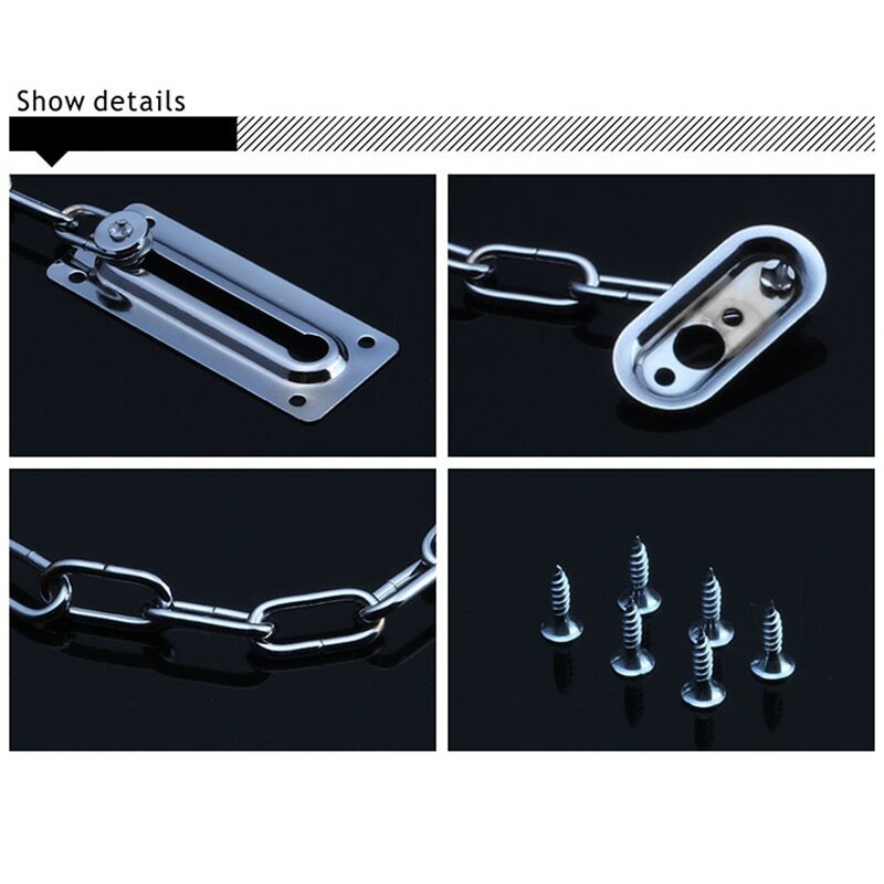 Stainless Steel Anti-theft Door Chain Lock Hotel High Security Chain Restrictor