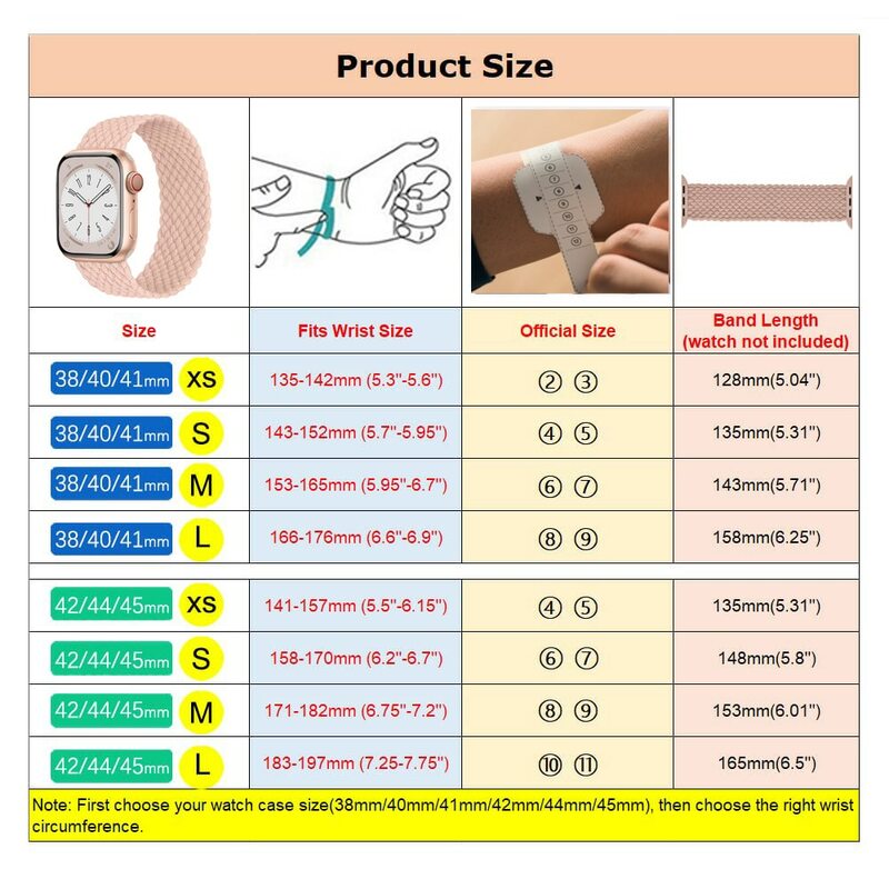 Bands For apple Watch Strap 44mm 40mm 45mm 49mm 41mm 38mm 42mm braided correa Bracelet iWatch series 7 3 6 8 9 Ultra 2 SE 40 mm
