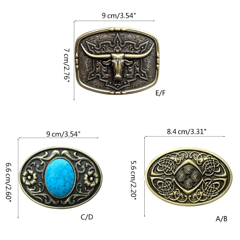Relief Pattern Belt Buckle Adult Unisex Clothing Accessories Western Style Buckle for Adult Waist Belt DIY Supplies